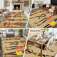 thumbnail image 5 of Brown Boho Area Rug 5x8 FT, Non Slip Bedroom Throw Carpet, Farmhouse Vintage Ethnic African Women Washable Soft Floor Carpet Non-Shedding Rug for Living Room Nursery Dorm Office, 5 of 9