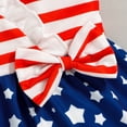 thumbnail image 5 of Zanarzt Toddler 4th Of July Dress Little Girl Dresses Fashion 4Th Of July Flag Print Baby Sleeveless Sundress Toddler Girl Suspended Dresses Soft Homewear Kids Outfit Blue,2 Years, 5 of 8