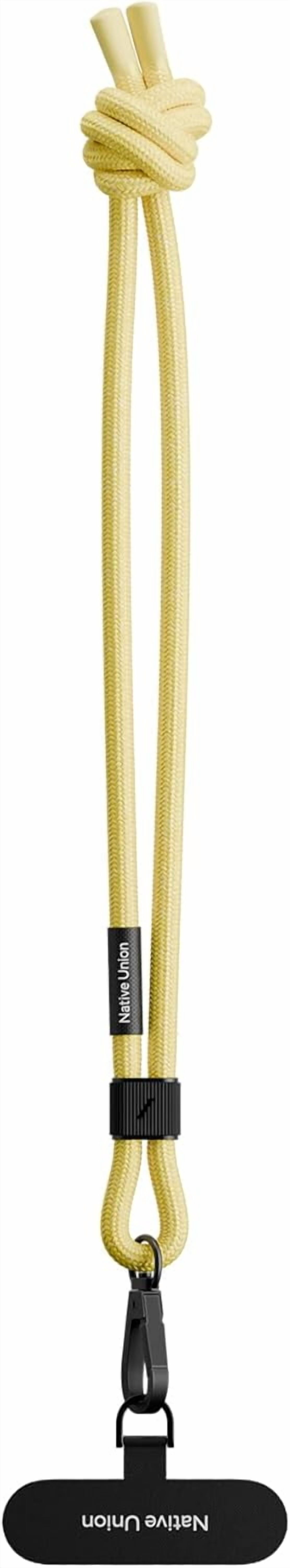 Native Union City Grip – 1 Piece Adjustable & Detachable Wrist Strap Lanyard for Smartphones(Lemon)