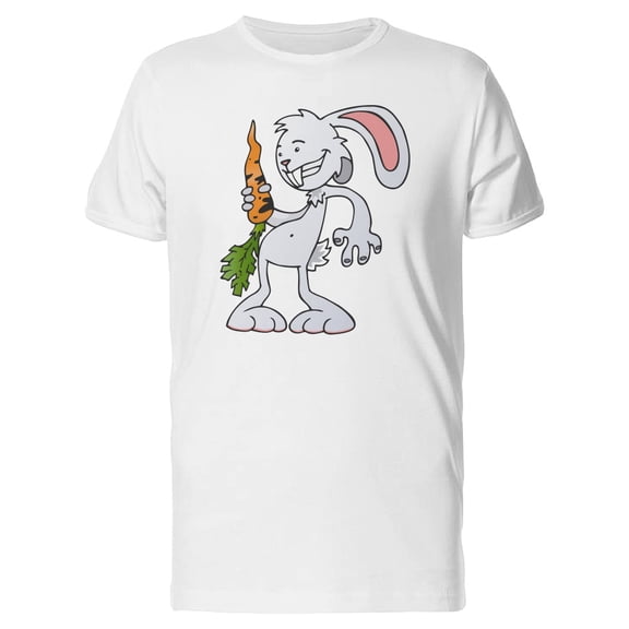 Happy Rabbit Cartoon Carrot Tee Men's -Image by Shutterstock
