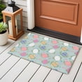 thumbnail image 4 of Area Rug 2 x 3 Ft, Easter Bunny Indoor Accent Bathroom Rugs for Kitchen/Laundry Room, Colorful Eggs Spring Leaves Daisy Blue Washable Non-Slip Runner Floor Mat for Entryway, Living Room, 4 of 8