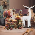 thumbnail image 2 of MOQIN Christmas Village Building - Christmas Decorations Indoor Resin Gingerbread Houses Decor - Farmhouse Xmas Party Holiday Decorations Centerpiece for Tiered Tray - 7.8 x 6.9 in, 2 of 9