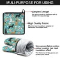 thumbnail image 7 of Dog Pattern with Floral Background Kitchen Oven Mitt and Pot Holder Sets 4 Pcs for Baking, Cooking and Grilling, Heat Resistant Up To 392 °F, 7 of 7