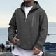 thumbnail image 4 of MHFRRA Sudadera con Capucha para Hombre, con Estampado Gráfico de Verso Retro, Media Cremallera, para Uso Informal Gris, 4 of 6