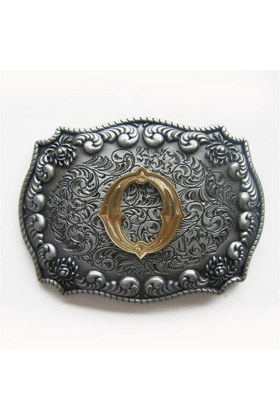 Vintage Style Initial Letter O Cowboy Cowgirl Western Belt Buckle