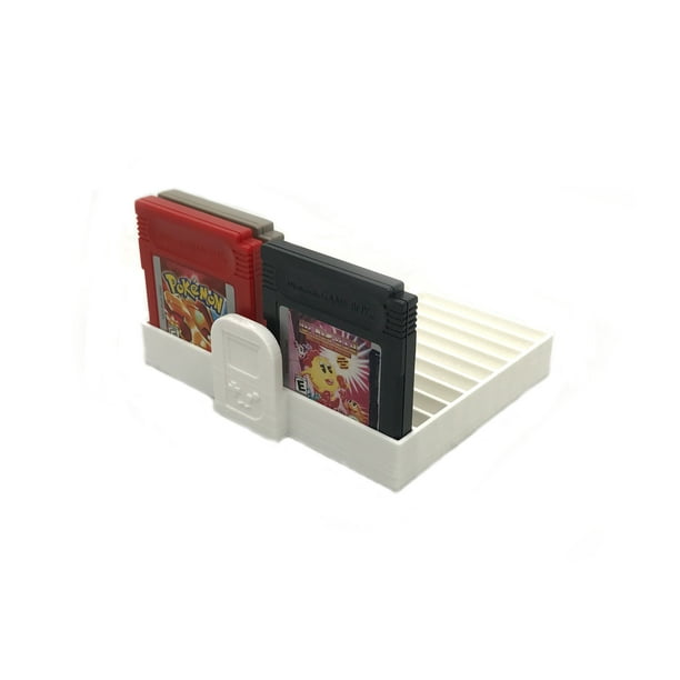 White Gameboy Game Organizer, Dust Cover, Cartridge Holder, Gameboy