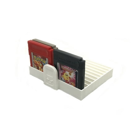 White Gameboy Game Organizer, Dust Cover, Cartridge Holder, Gameboy Advance, Gameboy (Best Gameboy And Gameboy Color Games)