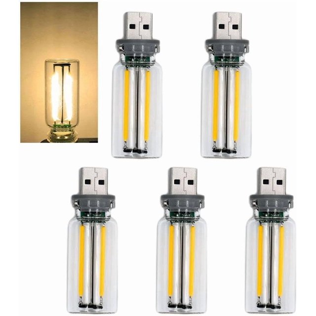 HUGFEGWE Retro Car Lamps, USB Led Car Interior Atmosphere Lamp,Touch Control LED Night Light,Plug-in USB Automotive Interface Charging Night Lamps,Dimmable USB LED Car Interior Atmosphere AZ824-6359