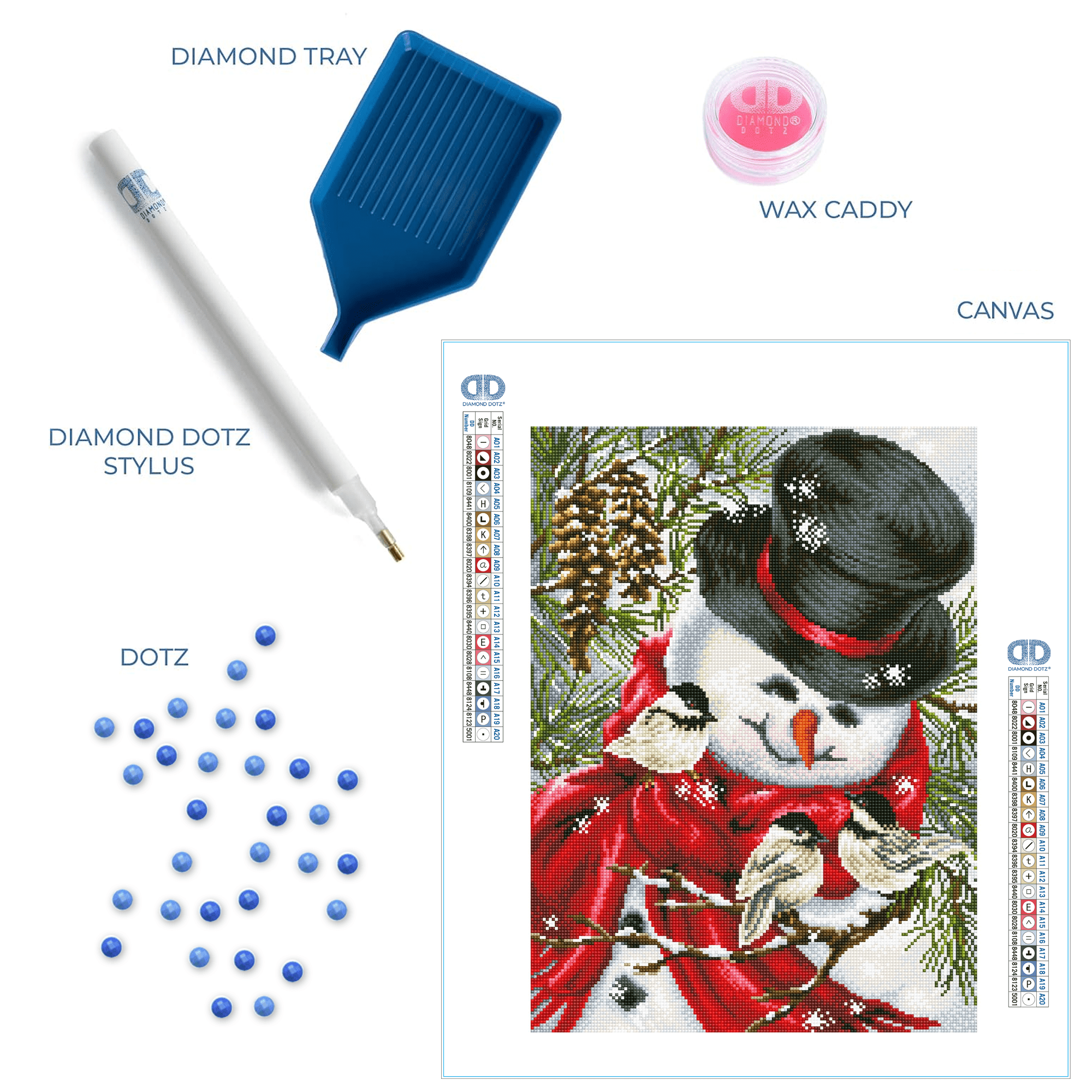 Diamond Dotz My Little Friends Snowman Diamond Painting Kits for Adults - Diamond Art Kits a Relaxing Creative Craft Kit with Dotz Gems  22.4"x16.5"