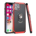 thumbnail image 3 of Cover for Apple iPhone 11 (6.1") Slim Rugged TPU Shockproof Hybrid with Magnetic Ring Stand Holder Phone Case Fit iPhone 11 [ Black / Red ], 3 of 5