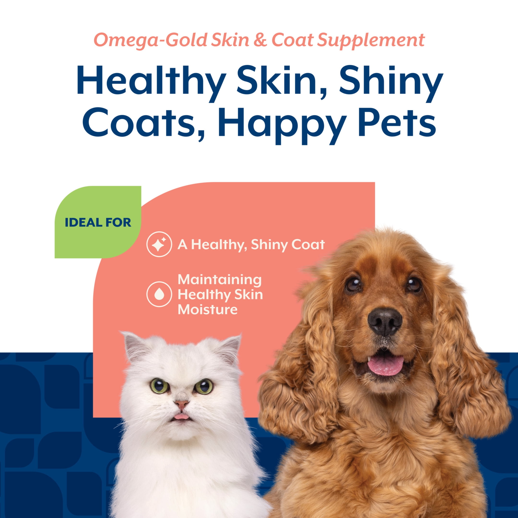 NaturVet Omega Gold Skin & Coat Supplement for Dogs and Cats, Bacon and Chicken Flavor, 180 Count