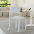thumbnail image 6 of VECELO 4-Pack Plastic Stackable Dining Chairs, Modern Outdoor Patio Chairs for Restaurant, Poolside and Garden, No Assembly, White, 6 of 15