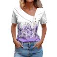 thumbnail image 1 of Birdeem Chemise Imprimée pour Femmes Printemps/été Manches Courtes T-Shirt Décontracté à Boutons, 1 of 12