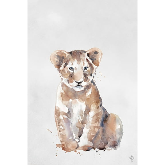 Marmont Hill Cuddly Baby Cub Canvas Wall Art