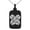 Black, variant on Stainless Steel Aso Samurai Crest Engraved Small Rectangle Dog Tag Charm Pendant Necklace