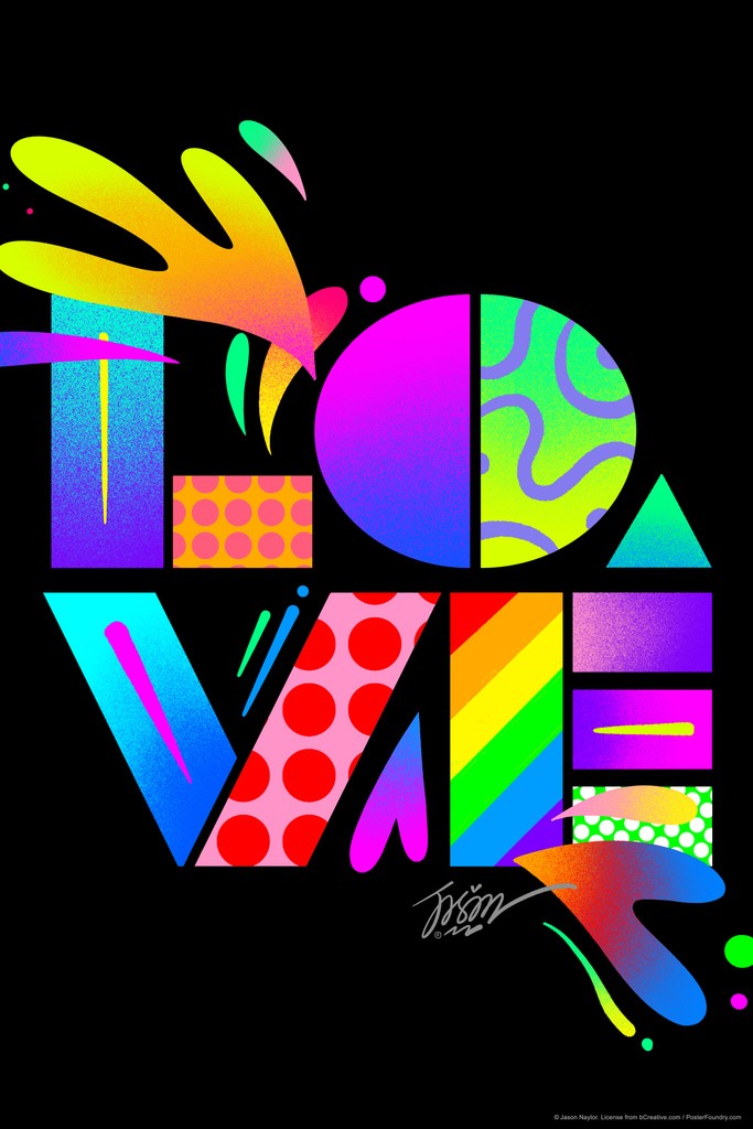 Love Block by Jason Naylor LGBTQIA Pride Flag Bright Colorful Graffiti