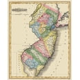 thumbnail image 2 of Lucas 26x31 Gold Ornate Wood Framed with Double Matting Museum Art Print Titled - New Jersey - Lucas 1823, 2 of 4