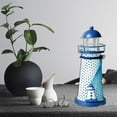 thumbnail image 3 of Dserhfy LED Iron Lighthouse Statue Realistic Shape Micro Landscape Garden Statue Patio Decor, 3 of 8