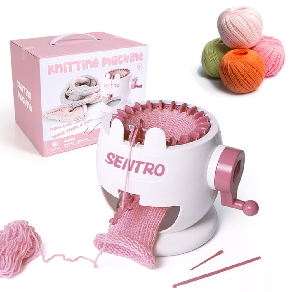 Knitting Machine for Kids Adults 22 Needle Smart Weaver Round Knit Loom Kit for DIY Sock Hat Scarf