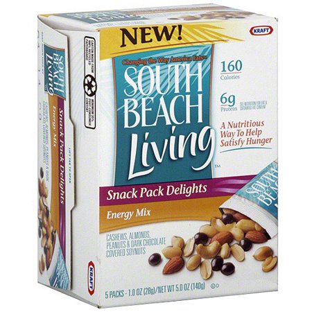 South Beach Living Delights Energy Mix Snack Pack  5ct (Pack of 10)