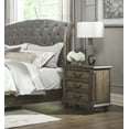 thumbnail image 2 of Traditional Bedroom Furniture 5pc Set Formal Luxury King Bed Nightstand Dresser Mirror Chest Vintage Finish, 2 of 7