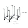 thumbnail image 2 of Hytrove Grey Foldable Glass Cup Storage Rack Breathable Kitchen Drain Holder for Glass Cups, 2 of 8