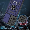 thumbnail image 5 of Compatible with Samsung Galaxy S20 Plus Case,Samsung S20 Plus Case with HD Screen Protector with Slide Camera Cover, 360°Rotation Ring Kickstand [Military Grade] Case for Galaxy S20+ Plus,Blue, 5 of 15