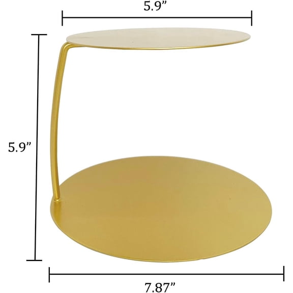 Gold Metal Cake Stand - Double Layer Floating Dessert Display for Weddings & Parties