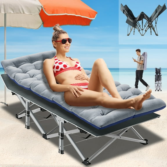 Adult Folding Camping Cot with mattress,Fold cots ,Portable Sleeping Bed