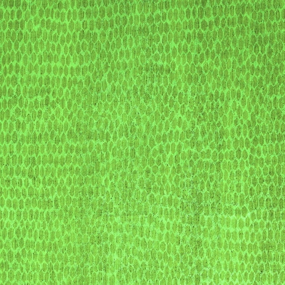 Ahgly Company Indoor Square Abstract Green Modern Area Rugs, 5' Square