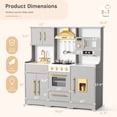 thumbnail image 5 of AILEEKISS Wood Kids Play Kitchen, Pretend Kitchen Playset for Children Age 3 Years up, Grey, 5 of 9