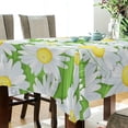 thumbnail image 3 of SKYSONIC Daisy Flower Tablecloth Waterproof Washable Polyester Square Table Cover Durable Tablecloth for Kitchen Dining Table Party Decor (60 X 120 Inch), 3 of 7