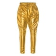 thumbnail image 1 of Yeahdor Kids Girls Metallic Jogger Pants Harem Pants Shiny Hip Hop Jazz Dance Baggy Leggings Streetwear, 1 of 7