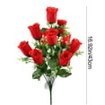 thumbnail image 3 of 10-Headed Realistic Simulated Flowers, Large Rose Bud Bouquet, Valentine's Day Decorations, Low Maintenance, Perfect for Home and Office Decor, Ideal for Busy Lifestyles, 3 of 7