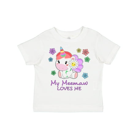 

Inktastic My Meemaw Loves Me- cute unicorn Boys or Girls Toddler T-Shirt