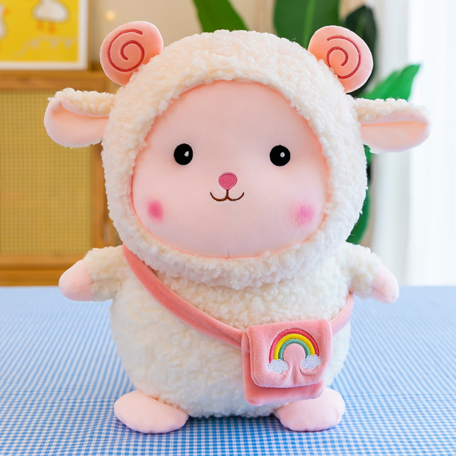 Cameland Stuffed Animal Sheep Soft Cute Lamb Plush Doll Sheep Play Toys Sheep Plush Lamb Plush Stuffed Animal Baby Lamb Stuffed Pink