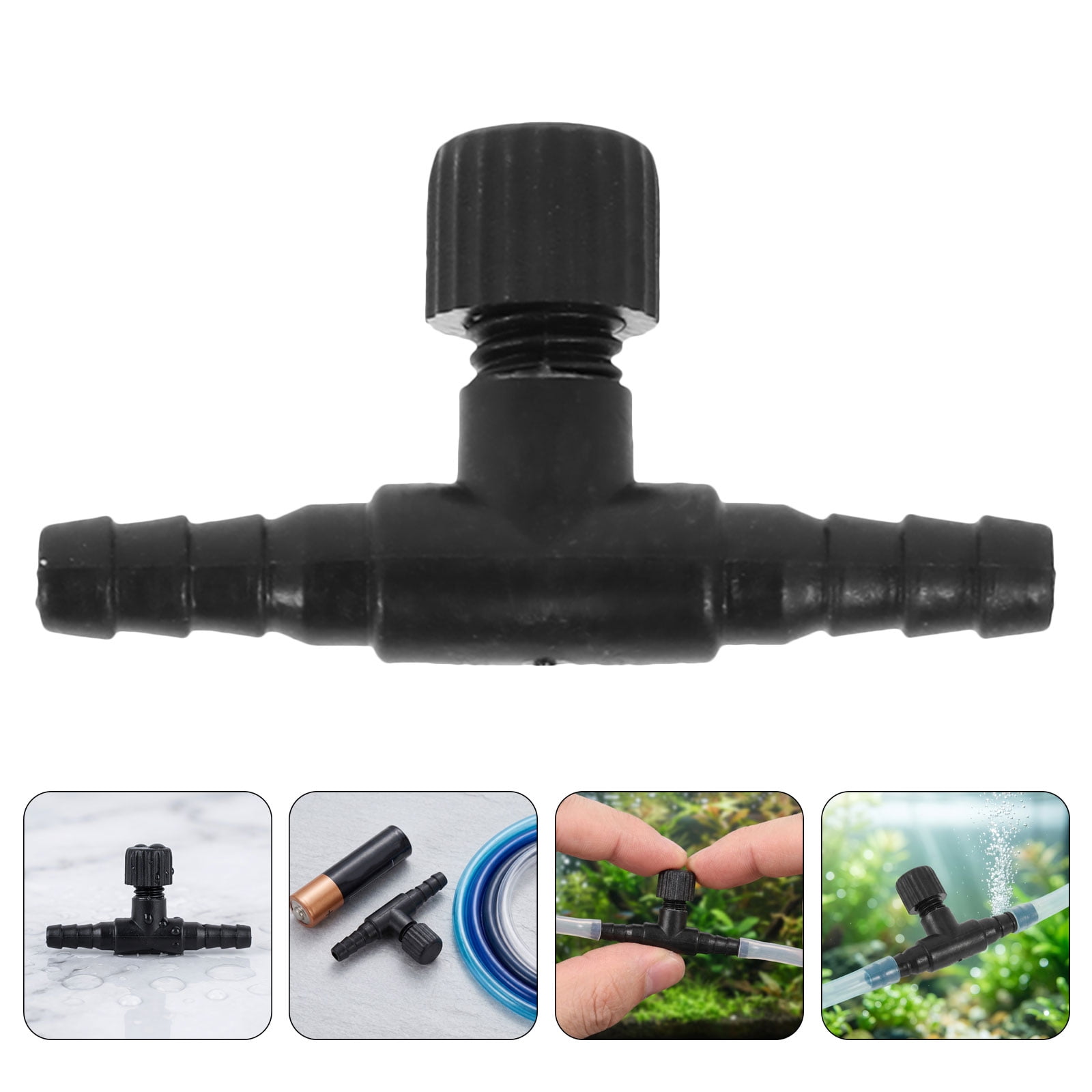 NIYANGLE 35Pcs Aquarium Air Flow Control Valve Black Adjustable Air Pump Regulator for Precise Oxygen Management