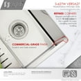 thumbnail image 2 of Stylish Undermount 27" Stainless Steel Single Bowl Workstation Kitchen Sink with 4 accs S-627W, 2 of 17