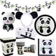 thumbnail image 2 of Decoración de fiesta temática de Panda para niños, suministros de fiesta de cumpleaños, vajilla desechable, Pancarta, bolsa de galletas, decoración de Baby Shower, 2 of 5