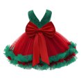 thumbnail image 2 of Annhoo Christmas Dress for Girl Trendy Sequin Printed Sleeveless Tulle Princess Dress Baby Cute Evening Party Prom, 2 of 4