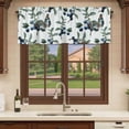 thumbnail image 6 of Blueberry Spring Leaves Curtain Valances for Windows, Kitchen Valance Window Treatments Panel 2 Pack, Farmhouse Botanical Branches Rod Pocket Short Curtains for Bathroom Bedroom 60 x 18 Inch, 6 of 8