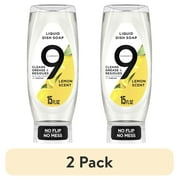 (2 pack) 9 Elements EZ Squeeze Dish Soap, Lemon Scent, 15.0 fl oz Bottle