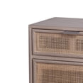 thumbnail image 2 of Benjara 1 Door and 1 Drawer Wooden Accent Chest with Mesh Pattern Front-Color:Gray, 2 of 5