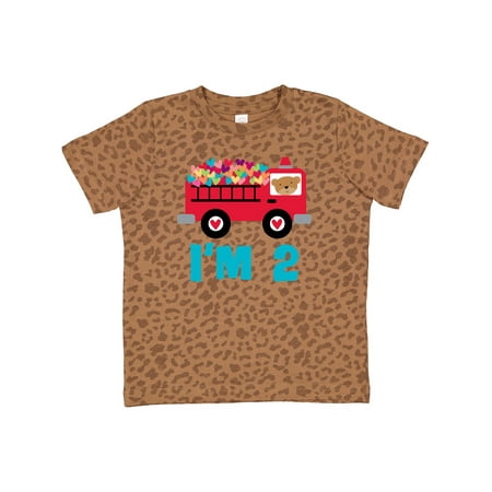 

Inktastic Fire Truck 2nd Birthday Gift Toddler Boy or Toddler Girl T-Shirt
