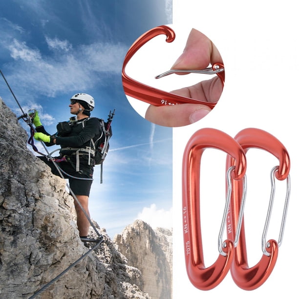 Hebilla de seguridad para montañismo con oxidación anódica de alta resistencia no es fácil de corroer mosquetón de escalada hebilla para colgar herramientas para hamaca ANGGREK Otros