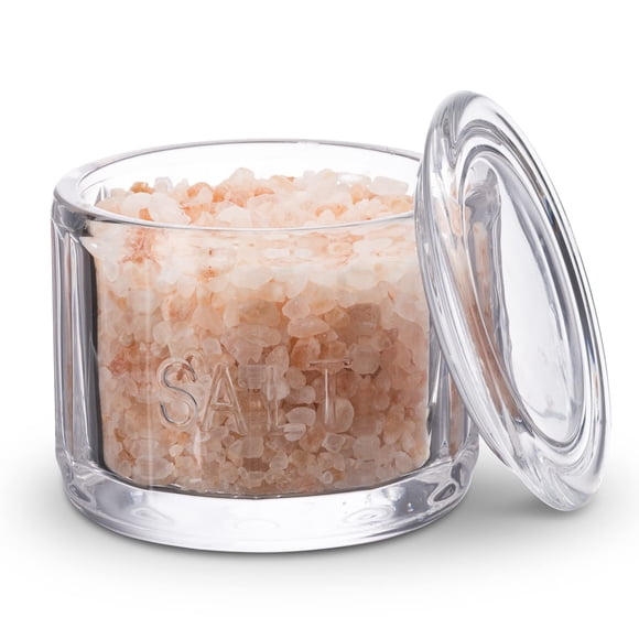Vaso transparente Salt Cellar Kook con tapa, 300 ml, apto para lavavajillas