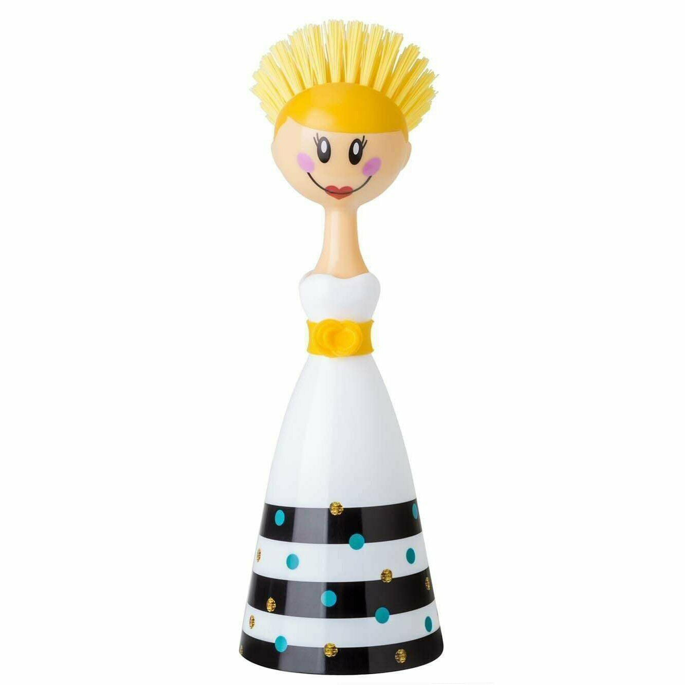 One Size Multi Colour VIGAR Dolls Stripes Dish Brush with Dress 