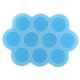 thumbnail image 1 of Plateau de congélation en silicone, 10 trous, récipient réutilisable avec couvercle pour aliments pour bébés faits maison (bleu), 1 of 4