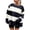 Navy women striped long sleeve sweater a1, variant on SSZMDLB Women Striped Long Sleeve Sweater Casual Loose Round Neck Knit Top Comfortable Fall Outfits Vacation Clothes, Khaki M