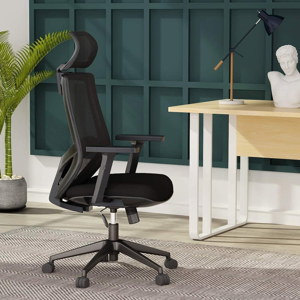 2020 Upgrade Desk Chair for Teens,Mesh Ergonomic Office Back Lumbar Support Chairs for Home Bedroom Room Teenager Kids Girls Boys Black 1 of Set